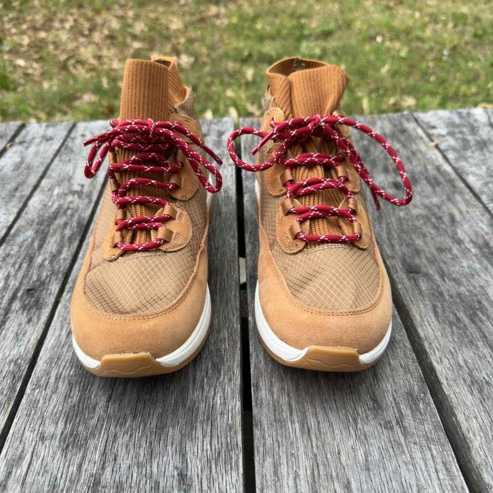 Nurture Elias Womens Tan Suede‎ Ripstop High Top Hiking Style Sneakers Size 7.5